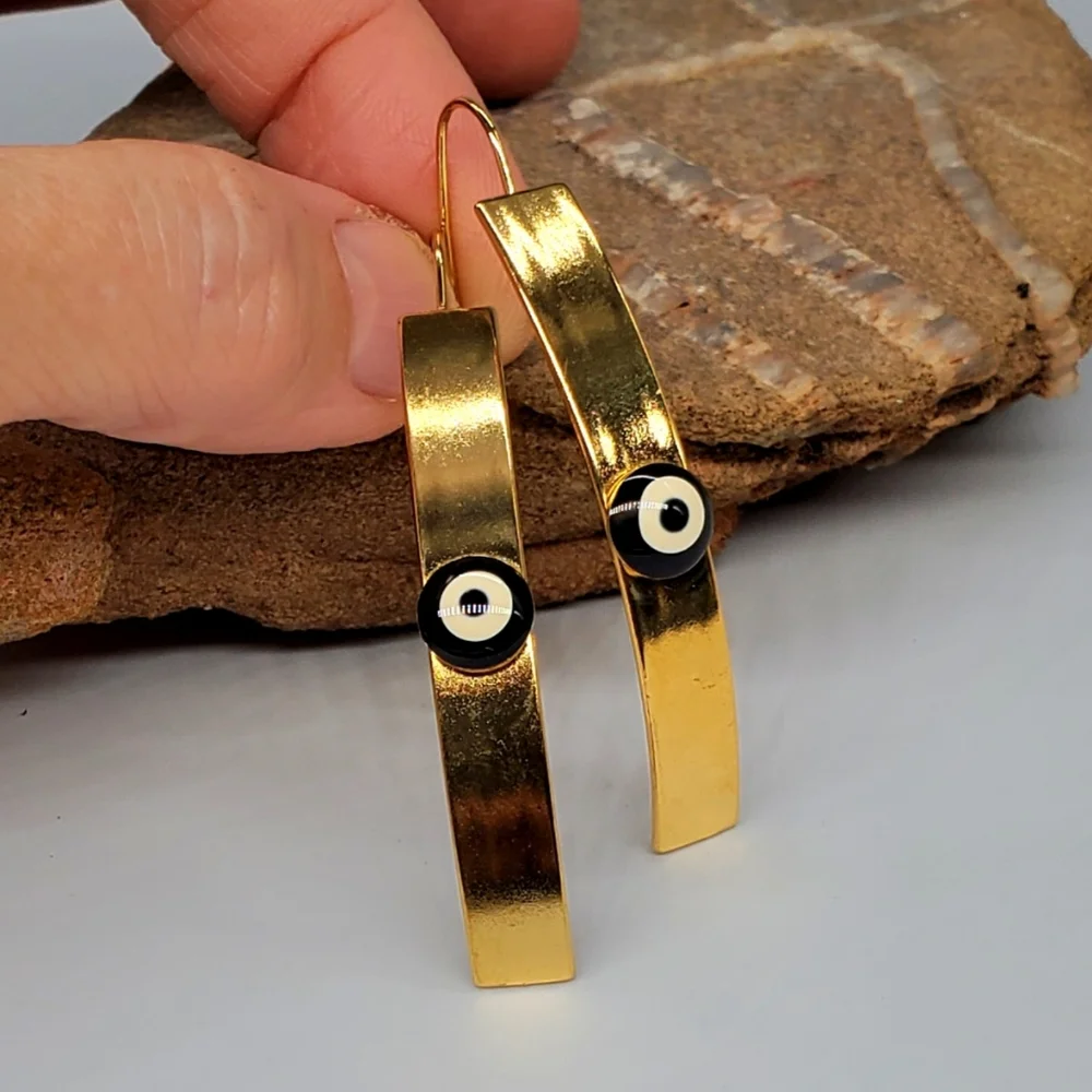 FP Jewelry 14K Gold Plated Earrings Evil Eye Bohemian Earrings